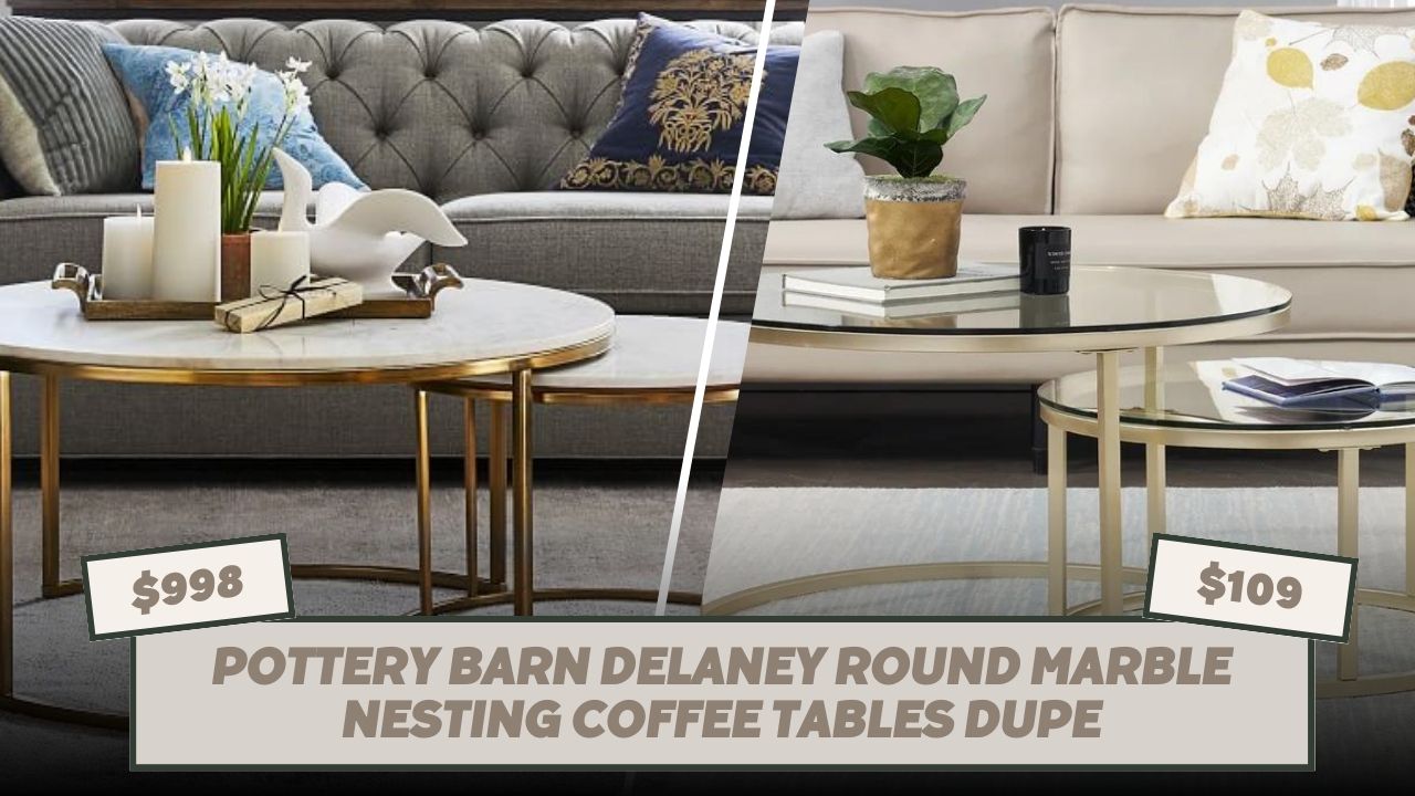 Pottery Barn Delaney Round Marble Nesting Coffee Tables Dupe